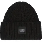 Ugg - Skidmössor dam - U Chunky Rib Beanie Black för UnisexNylon - Svart