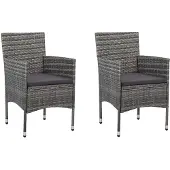 vidaXL 2-sits soffa med prydnadskuddar mörkgrå 140 cm tyg