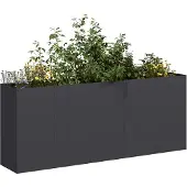 vidaXL Planteringskärl svart 200x40x80 cm kallvalsat stål