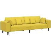 vidaXL Soffa Gul 250 x 77 x 76 cm Sammet