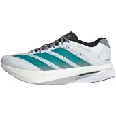 Adidas Adizero Boston 13 Vit Ren Turkos Unisex Sneakers Molnvitt Grå JR4791 46