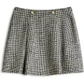 Tommy Hilfiger Festive Relaxed HoundstooTH Wool Blend Mini Skirt