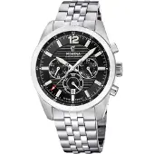 Festina Timeless Kronograf Rostfritt Stål Svart Urtavla Kvarts F20742-3 100M Herrklocka svart
