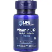 Life Extension , Vitamin B12, Metylkobalamin, 500 mcg, 100 Vegetariska lösningsmedel