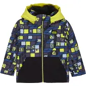 Quiksilver - Skidjackor barn - Little Mission Kids Jacket 3D Checker Yellow Plum för Unisex - Barnstorlek 3 år - Gul