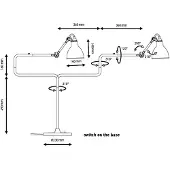 Lampe Gras Bordslampa , Metallisk, Vardagsrum, Metall
