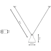 Lampe Gras Taklampa , Gul, Vardagsrum, Metall