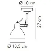 Rotaliana Vägglampa , Metallisk, Vardagsrum, Metall