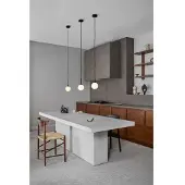 Nuura Glas pendellampa Apiales 1, dimbar, Svart, Vardagsrum / matsal, Glas, Design, Pendellampa