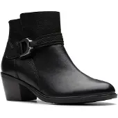 Clarks Neva Spänne Svarta Läderstövlar