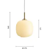 Louis Poulsen Taklampa , Gul, Vardagsrum, Glas