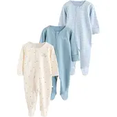 Next Pyjamas kräm / himmelsblå / ljusblå / off-white