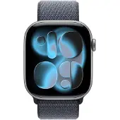 Apple - Slinga för smart klocka - 46mm - 145 - 220 mm - ankare blå - för Watch Hermès Series 9, SE 3, Series 10, Series 11, Series 8, Series 9, Ult...