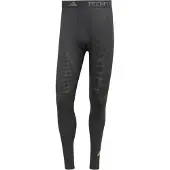 Adidas Sporttrosa 'TECHFIT COLD.RDY Training Long' grå / svart / vit