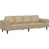vidaXL Vardagsrumsoffa Ljusgrå 250 x 77 x 76 cm