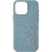 Karl Lagerfeld FW Jeans iPhone 16 Pro Max-fodral med signaturlogotyp – Blå