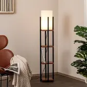 Opviq Golvlampa Shelf , Svart, Vardagsrum / matsal, Metall, Modern, Golvlampa