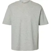Selected T-shirt 'SLHOSCAR' gråmelerad