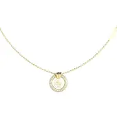 GUESS 4G Crush Knot You guldfärgat halsband JUBN04052JWYGWHT/U