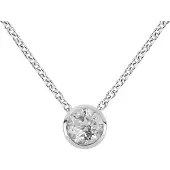 Kohinoor halsband i vit guld med vit topas 123-P5673V