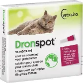 Dronspot 96 mg/24 mg Spot-on lösning för stora katter (5 – 8 kg)