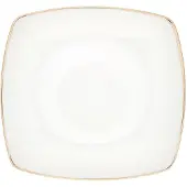 Lumarko porslin mat-/middagstallrikar MariaPaula Moderna Gold, vita, 25 x 25 cm