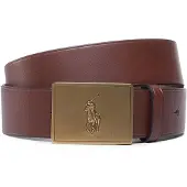 Ralph Lauren för män. 405691693002 Läderbälte med brunt hästspänne (40), Casual, Hud