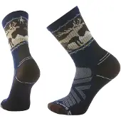 Smartwool - Vandringskläder - Hike Light Cushion Mountain Moose Crew Socks Deep Navy för UnisexUll - Storlek 34-37 - Marinblå