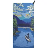 PackTowl - Hygien och skydd - Personal Daydream Print för Unisex - Storlek L - Blå