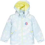 Roxy - Skidjackor barn - Snowy Tale Jacket Ice Blue Big Flower för Unisex - Barnstorlek 2 år - Blå