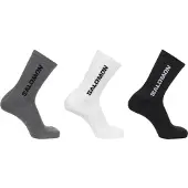 Salomon - Strumpor - Socks Everyday Crew 3-Pack Black/White/Med Grey Melange för UnisexBomull - Storlek 45-47 - Svart