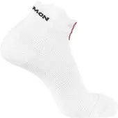 Salomon - Trail running kläder - Socks S/Lab Glide Ankle Vanilla Ice/Pompeian Red för UnisexSilikon - Storlek 45-47 - Vit
