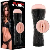 Jamyjob - realistisk vaginamasturbator i fodral - svart/natur