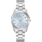 Bulova Surveyor Rostfritt Stål Ljusblå Urtavla Kvarts 96L345 Damklocka ljusblå färg