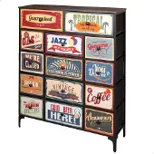 Max Home Vintage-retro Byrå 14 Lådor