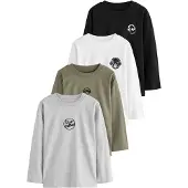Next T-shirt gråmelerad / khaki / svart / vit