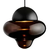 Design By Us Taklampa , Nutty XL, dimbara, Brun / rost, Vardagsrum, Glas, Design