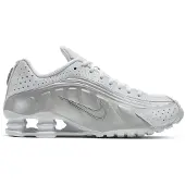 Nike Låg sneaker 'Shox R4' silvergrå / röd / vit