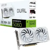 Asus Dual - Grafikkort - GeForce RTX 5060 - 8 GB GDDR7 - PCI Express 5.0 - 3 x DisplayPort, HDMI - vit