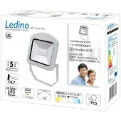 Ledino Utomhus LED-spot Charlottenburg silver 30W 4 000 K, Aluminium / grå / zink, Aluminium / grå / zink, Modern, LED-utomhuslampa