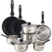Wellhome Pk8176 Kastrullset Med Stekpannor 11 Bitar