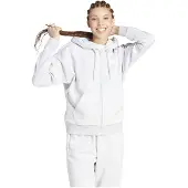 Adidas Sportsweatjacka 'Essentials' ljusgrå / vit