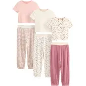 Next Pyjamas ljusbeige / grön / rosa / magenta