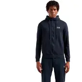 Emporio Armani för män. 8NPM38_PJVTZ Core Identity sweatshirt med huva i marinblå blandning (XXS), Casual, Bomull, Lång ärm, Marino