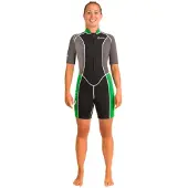 Abysstar Surf 2.5 Mm Kortermad Shorty För Damer Med Dragkedja Fram