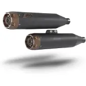 Zard Overlapped Harley Davidson Softails M8 Zhd032s10sbo-b Homologerad Slip On Ljuddämpare