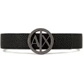 Armani Exchange för kvinnor. 9411180A87742520 Svart bälte (65cm), Casual, Syntetisk, Läderimitation