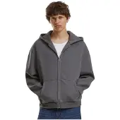 Build Your Brand Fluffy Sweatshirt Med Dragkedja