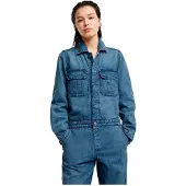 G-Star för kvinnor. D24392-D777-G797 Målaroverall blå (XXS), Casual, Denim, Lång ärm, Ekologisk bomull, Hållbar