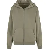 Build Your Brand Fluffy Sweatshirt Med Dragkedja